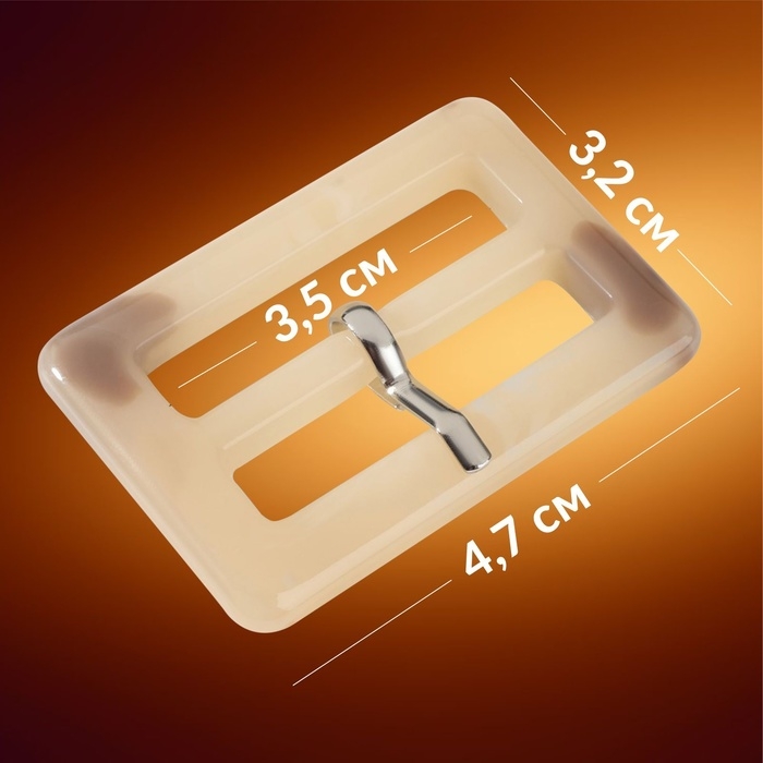 Пряжка для ремня, 4,7 × 3,2 см, 5 шт, цвет светло-бежевый/коричневый Пряжка для ремня, 4,7 × 3,2 см, 5 шт, цвет светло-бежевый/коричневый