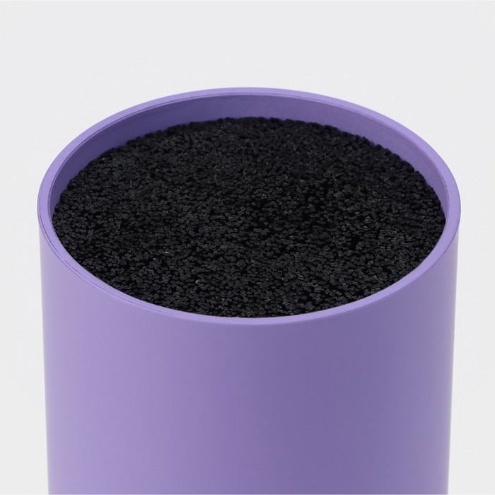 Подставка для ножей с наполнителем Доляна &laquo;Нео&raquo;, 22&times;11 см, покрытие soft-touch, цвет фиолетовый