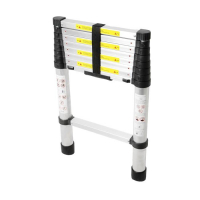 Лестница телескопическая ТУНДРА, алюминиевая, 7 ступеней, 2 м Лестница телескопическая ТУНДРА, алюминиевая, 7 ступеней, 2 м