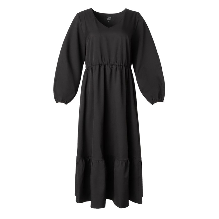 Платье женское миди MIST plus-size, р.52, черный Платье женское миди MIST plus-size, р.52, черный