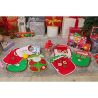 Нагрудник &laquo;Наш подарочек&raquo; непромокаемый на завязках, ПВХ, новогодняя подарочная упаковка, Крошка Я