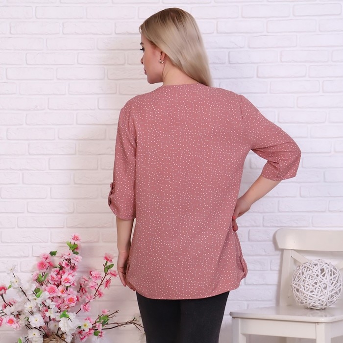 Платье рубашка, цвет пудра, размер 52