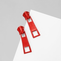 Серьги металл &laquo;Молнии&raquo;, цвет красный