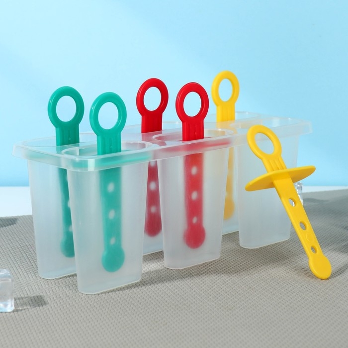 Форма для мороженого Доляна &laquo;Симпл&raquo;, 6 ячеек