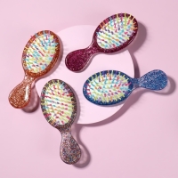 Расчёска - мини массажная, 5,5 &times; 13,5 см, цвет МИКС