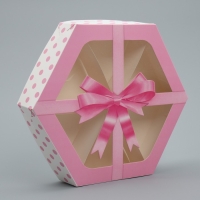 Коробка кондитерская складная, упаковка &laquo;Бант&raquo;, 23 х 23х 4 см