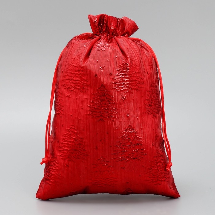 Мешочек подарочный парча &laquo;Ёлочка&raquo;, 20 х 30 см +/- 1.5 см, Новый год