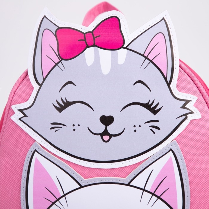 Рюкзак школьный текстильный &laquo;Котята&raquo;, с нашивками, 27х23&times;10 см