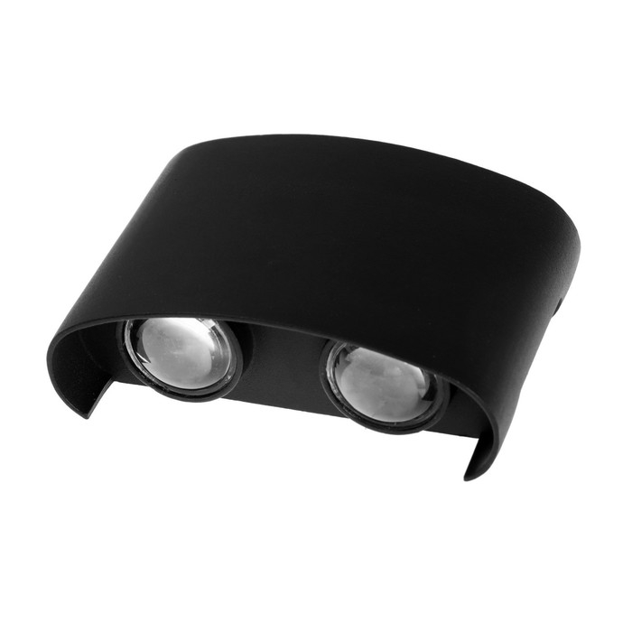 Светильник фасадный &laquo;Полусфера&raquo;, FSD-009, 4Вт, 3000К, 2 луча, IP65, 220 В, металл, черный