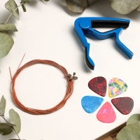 Набор гитариста Music Life ML-50A BK: гитара, чехол, струны, ремень, каподастр, медиаторы Набор гитариста Music Life ML-50A BK: гитара, чехол, струны, ремень, каподастр, медиаторы