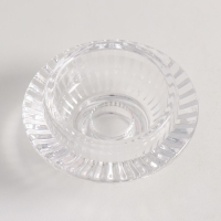 Подсвечник стекло "Фонтан" двухсторонний прозрачный d- 2 и 5 см 8х8х4 см