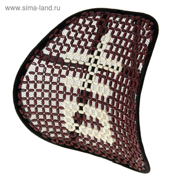 Ортопедическая спинка на сиденье упругая на сиденье 38&times;39 см, дерево, красно-белый