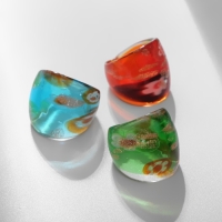 Кольцо &laquo;Муранское стекло&raquo; пятна, цвет МИКС