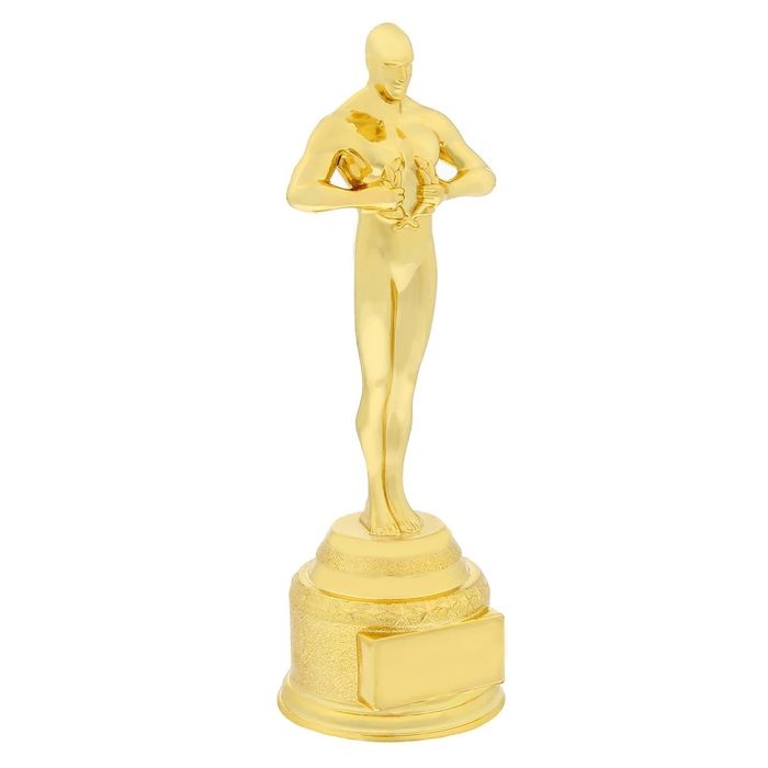 Наградная фигура мужская, &laquo;Оскар&raquo;, золото, 18 х 6 х 6 см.