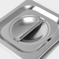 Крышка к гастроемкости GN 1/6 Hanna Kn&ouml;vell, 17,7&times;16,2 см толщина 0,8 мм, нержавеющая сатль