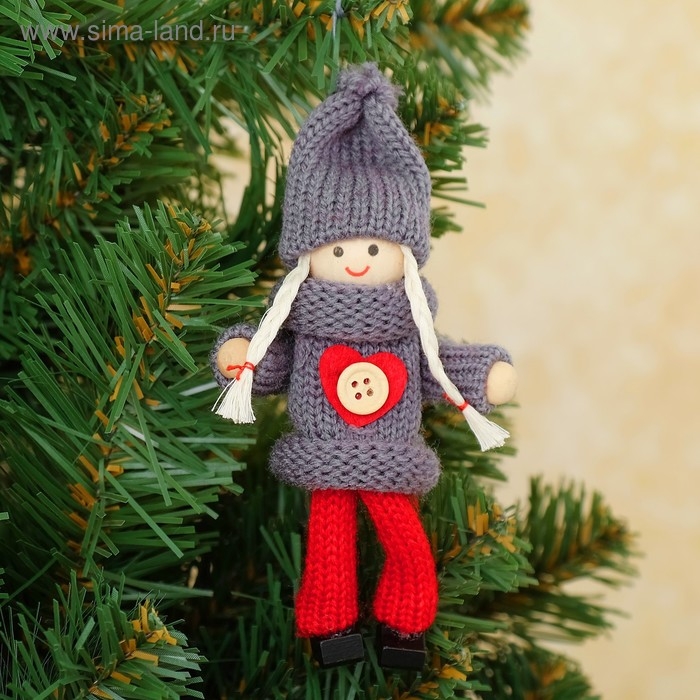 Игрушка - подвеска &laquo;Куколка с пуговкой&raquo;, МИКС