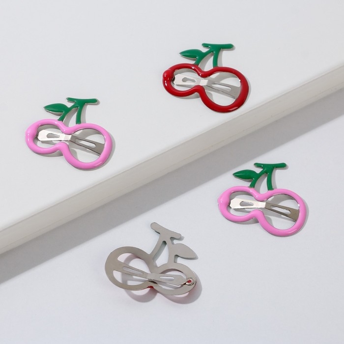 Заколки для волос детские &laquo;Твоя мода-твой стиль&raquo;, 4 шт, 8,4 х 12,9 см