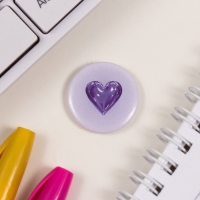 Значки закатные набор 3 шт d=25 мм "Отпечатки на сердце" 7х7 см Значки закатные набор 3 шт d=25 мм "Отпечатки на сердце" 7х7 см