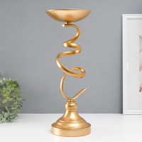 Подсвечник металл на 1 свечу d=3,5 см "Максима" золото 15х15х44,5 см Подсвечник металл на 1 свечу d=3,5 см "Максима" золото 15х15х44,5 см