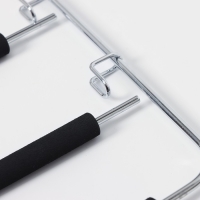 Плечики - вешалка для одежды LaDо́m Doux, 37&times;31см, многоуровневая, антискользящее покрытие, цвет чёрный