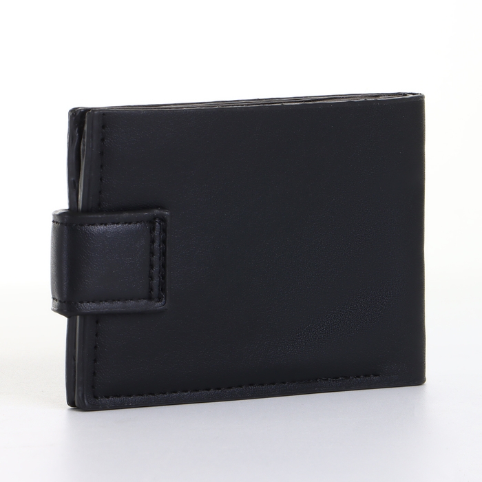 Портмоне мужское на кнопке, цвет чёрный Портмоне мужское на кнопке, цвет чёрный