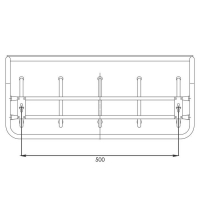 Вешалка настенная с полкой на 5 крючков, 60&times;22&times;26,5 см, цвет медный антик