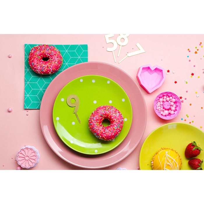 Тарелка десертная керамическая Доляна &laquo;Зелёный горох&raquo;, d=19 см, цвет зелёный