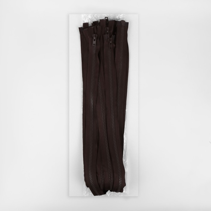 Молния &laquo;Трактор&raquo;, №8, разъёмная, 2 замка, замки автомат, 100 см, цвет коричневый, цена за 1 штуку