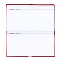 Еженедельник датир 2025г 175х95мм мягк обл иск кож 64л ESCALADA, бл тис, бл 70 г/м&sup2;,красный