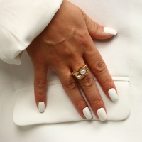 Кольцо с жемчугом &laquo;Тренд&raquo; пандора, цвет золото, безразмерное