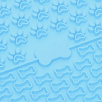 Коврик для лизания на присосках 18,5 х 18,5 см, силикон, голубой