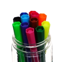 Фломастеры 12 цветов, "Утка в очках", в пластиковом пенале, МИКС Фломастеры 12 цветов, "Утка в очках", в пластиковом пенале, МИКС