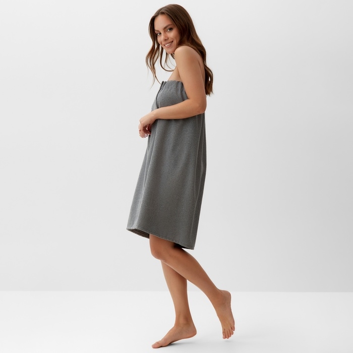 Полотенце Этель, цв. серый, жен. парео 75х150 см, 100% полиэстер, 300 г/м2