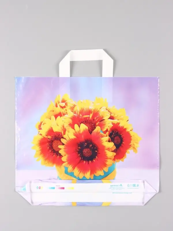 Пакет "Марлен", полиэтиленовый с петлевой ручкой, 38 х 34 + 3 см, 70 мкм