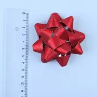 Бант - звезда №7.5, фасовка 8 шт., с блестками, МИКС