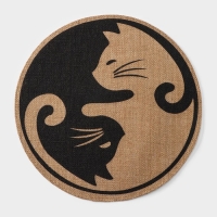 Салфетка сервировочная на стол &laquo;Инь и ян&raquo;, 38&times;38 см