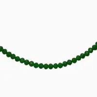 Чокер из бисера &laquo;Хрусталь&raquo;, травяной в серебре, 37 см + 5 см доп, цепочка