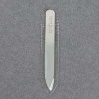 Пилка стеклянная для ногтей ZINGER, 9 см, в чехле, на блистере, цвет серебристый, FG-02-09