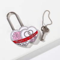 Замок свадебный с ключом &laquo;Совет да любовь&raquo;.