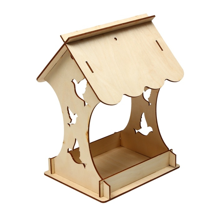Деревянная кормушка-конструктор &laquo;Птички&raquo; своими руками, 14.5 &times; 18.5 &times; 25 см, Greengo