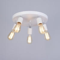 Спот "Скин" 5хЕ27 40Вт белый 38х38х16см Спот "Скин" 5хЕ27 40Вт белый 38х38х16см