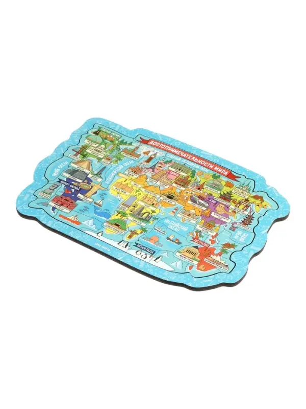 Пазл деревянный фигурный "Достопримечательности мира"