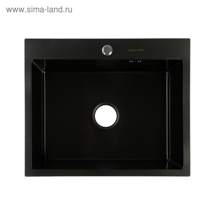 Мойка FABIA PROFI, 60х50 см, графит, врезная, S = 3,0 и 0,8 мм, сифон с переливом + корзина Мойка FABIA PROFI, 60х50 см, графит, врезная, S = 3,0 и 0,8 мм, сифон с переливом + корзина