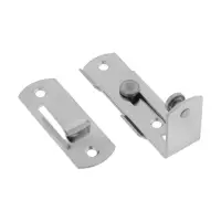 Шпингалет накладной ТУНДРА, угловой, 60&times;43 мм, цвет хром