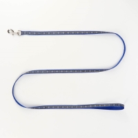 Комплект светоотражающий "Косточки",поводок 1 х 120 см,(ОШ 28-36 см,ОГ 28-36 см) синий