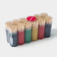 Зубочистки Доляна, 60 шт, цвет МИКС