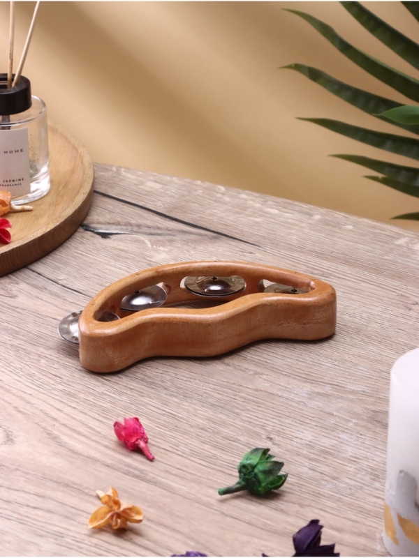 Сувенирный музыкальный инструмент "Тамбурин" махагон, 17х9х3 см