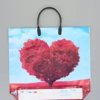 Пакет "В облаках", полиэтиленовый с пластиковой ручкой, 38 х 34 + 3 см, 90 мкм