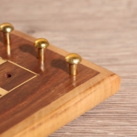 Настольная игра &laquo;Крестики-нолики&raquo;, 13&times;13.5 см, дерево шишам, латунь