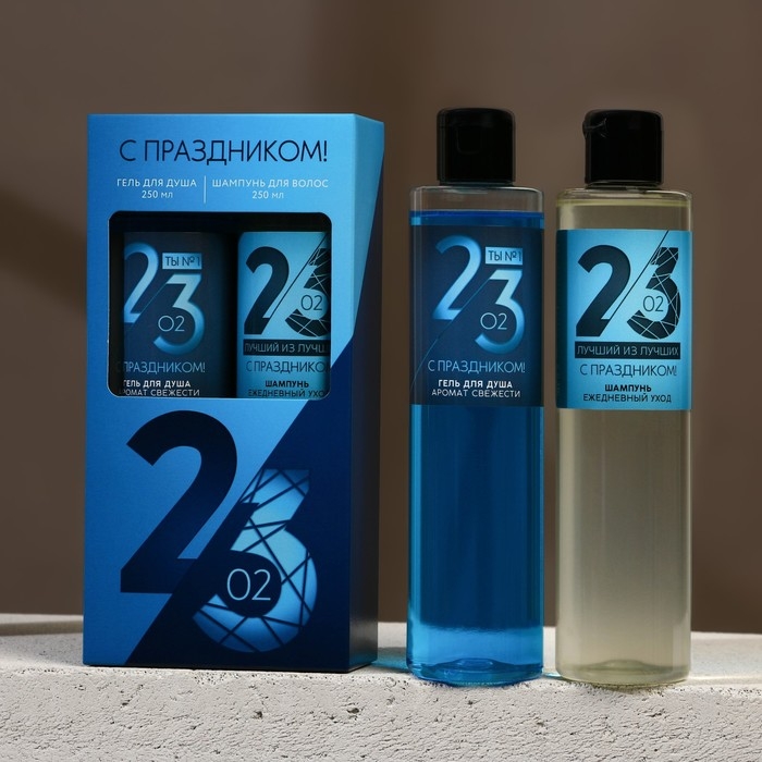 Подарочный набор HARD LINE &laquo;23 Февраля&raquo;: гель для душа и шампунь для волос, 2х250 мл
